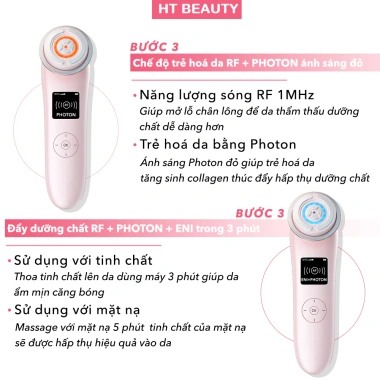 Máy đẩy tinh chất 9in1 NanoTime F82e HT Beauty - Nâng cơ EMS, Photon, trẻ da - 1.38 triệu