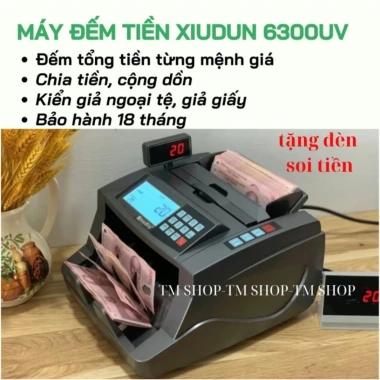 Máy đếm tiền nhập khẩu 6.300UV, tính tổng tiền theo mệnh giá polymer, BH 18 tháng - Giá ưu đãi 2.298.989₫ 4