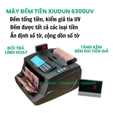 Máy đếm tiền nhập khẩu 6.300UV, tính tổng tiền theo mệnh giá polymer, BH 18 tháng - Giá ưu đãi 2.298.989₫ 7