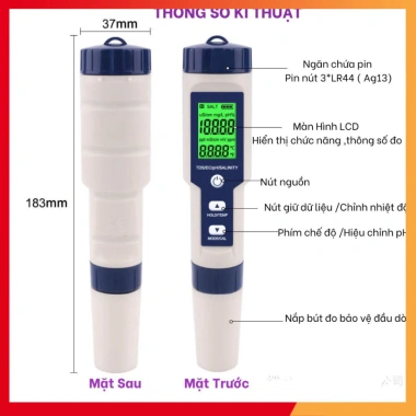 Máy đo chất lượng nước EZ-9.909SP 5 trong 1 – Đo pH, TDS, EC, mặn, nhiệt độ, giá ưu đãi 650k 3