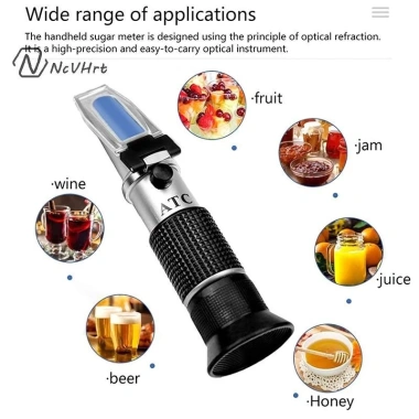 Máy đo độ ngọt trái cây & nồng độ cồn rượu 0-40%/0-25% khúc xạ 2 trong 1 - Giá 259.000 VND