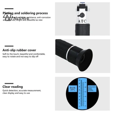 Máy đo độ ngọt trái cây & nồng độ cồn rượu 0-40%/0-25% khúc xạ 2 trong 1 - Giá 259.000 VND
