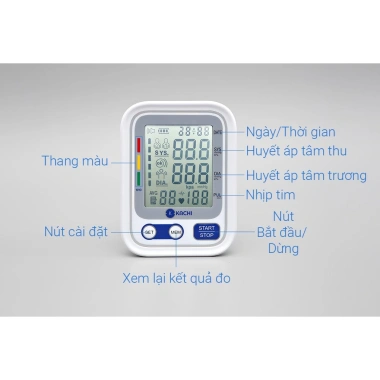 Máy đo huyết áp bắp tay Kachi giọng nói tiếng Việt và dễ dùng cho người lớn tuổi, thanh lý trưng bày 579.000₫