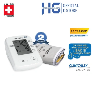 Máy đo huyết áp bắp tay Microlife A2 Classic Dễ dùng, kết quả chuẩn, giá 1.03 triệu