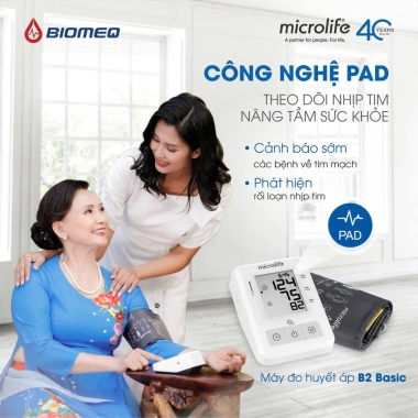 Máy đo huyết áp bắp tay MICROLIFE B2 BASIC Độ chính xác cao, dễ dùng, chỉ 970.000 VND