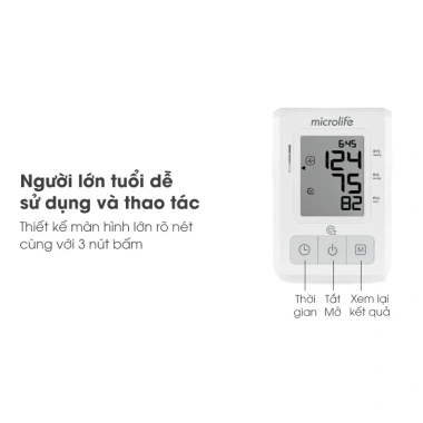 Máy đo huyết áp bắp tay MICROLIFE B2 BASIC Độ chính xác cao, dễ dùng, chỉ 970.000 VND