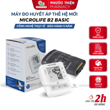 Máy đo huyết áp bắp tay MICROLIFE B2 BASIC Độ chính xác cao, dễ dùng, chỉ 970.000 VND