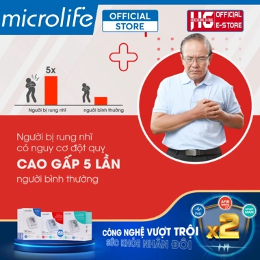 Máy Đo Huyết Áp Bắp Tay Microlife B3 AFIB - AFIBsens+ Phát hiện Rung Nhĩ, Cảnh báo Đột quỵ, Giá chỉ 2.22 triệu