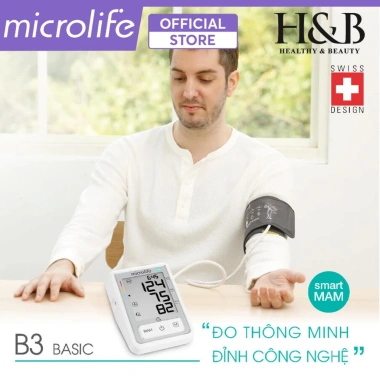 Máy đo huyết áp bắp tay Microlife B3 Basic SmartMam tự động 2 lần, giá 1.29 triệu 2