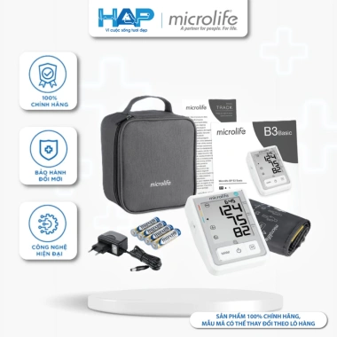 Máy đo huyết áp bắp tay Microlife BP B3 Basic - Đo nhanh, chính xác, lưu 60 lần, giảm giá 22% chỉ 1.488.375 VND