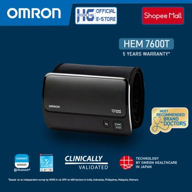Máy Đo Huyết Áp Bắp Tay Omron HEM-7.600T Không Dây Bluetooth, Vòng 360° – 3.55 Triệu 4 Máy Đo Huyết Áp Bắp Tay Omron HEM-7.600T Không Dây Bluetooth, Vòng 360° – 3.55 Triệu 4