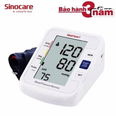 Máy đo huyết áp bắp tay Sinoheart BA-801, giọng Việt, điện 220V và bộ chuyển đổi, 320.000 VND