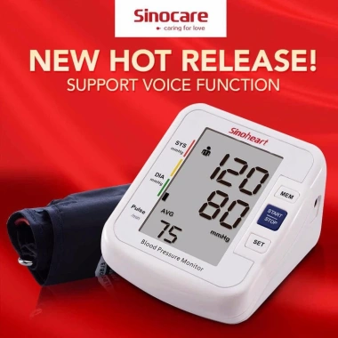 Máy đo huyết áp bắp tay Sinoheart BA-801, giọng Việt, điện 220V và bộ chuyển đổi, 320.000 VND