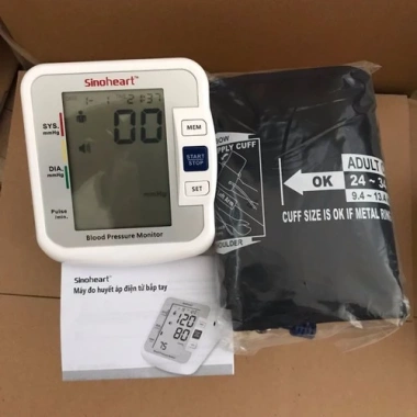 Máy đo huyết áp bắp tay Sinoheart BA-801, giọng Việt, điện 220V và bộ chuyển đổi, 320.000 VND