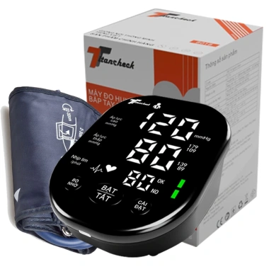 Máy đo huyết áp bắp tay Titancheck B01A đen - LED, giọng VN, bảo hành 3 năm, 395k