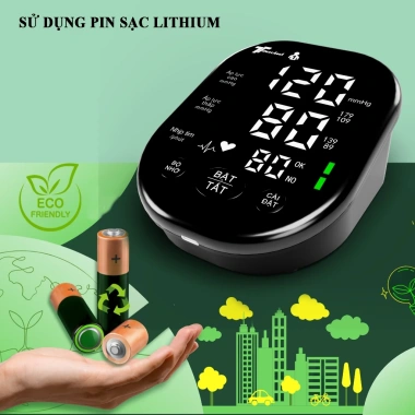 Máy đo huyết áp bắp tay Titancheck B01A đen - LED, giọng VN, bảo hành 3 năm, 395k