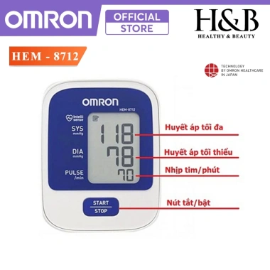 Máy Đo Huyết Áp Bắp Tay Tự Động Omron HEM-8.712 Nhật Bản - Bảo Hành 5 Năm, 990k 4
