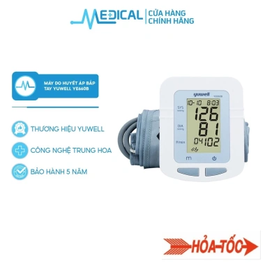 Máy đo huyết áp bắp tay YUWELL YE660B - Bảo hành 5 năm, chính hãng, giá chỉ 539.000₫