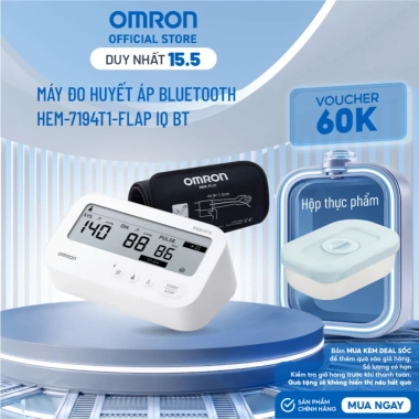 Máy Đo Huyết Áp Bluetooth OMRON HEM-7.194T1-FLAP 2.026 Giá 1.84 triệu Siêu Chính Xác Đa Dụng