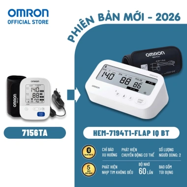 Máy Đo Huyết Áp Bluetooth OMRON HEM-7.194T1-FLAP 2.026 Giá 1.84 triệu Siêu Chính Xác Đa Dụng