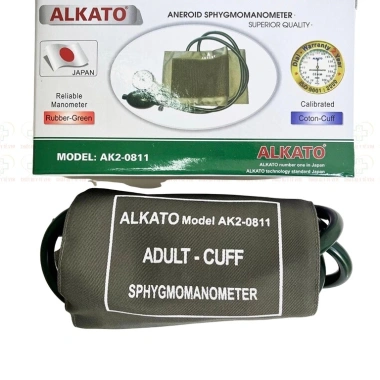 Máy đo huyết áp cơ Alkato nhập khẩu Nhật Bản – Quả bóp, đai bắp tay & ống nghe, 125k