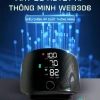 Máy đo huyết áp cổ tay WEB306 Tiếng Việt cảnh báo màu sắc đo chính xác sạc USB