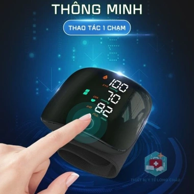 Máy đo huyết áp cổ tay WEB306 Tiếng Việt cảnh báo màu sắc đo chính xác sạc USB