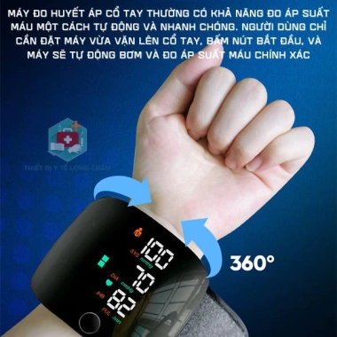 Máy đo huyết áp cổ tay WEB306 Tiếng Việt cảnh báo màu sắc đo chính xác sạc USB 7 Máy đo huyết áp cổ tay WEB306 Tiếng Việt cảnh báo màu sắc đo chính xác sạc USB 7