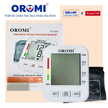 Máy đo huyết áp điện tử bắp tay OROMI GT-702C – Đo chính xác, bảo hành 5 năm