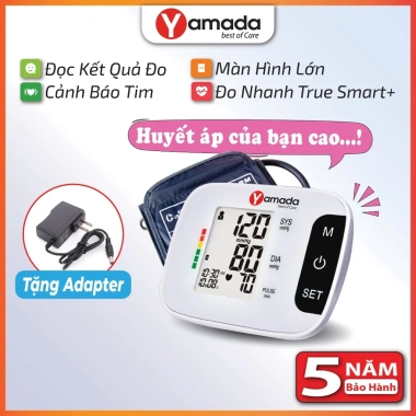 Máy Đo Huyết Áp Điện Tử Bắp Tay Yamada 1.358 Giọng Nói Việt, Đo Nhịp Tim, True Smart+ 670k