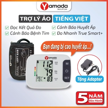 Máy đo huyết áp điện tử Yamada 1.358 - Trợ lý ảo giọng nói Tiếng Việt, giá ưu đãi 651.000 VND
