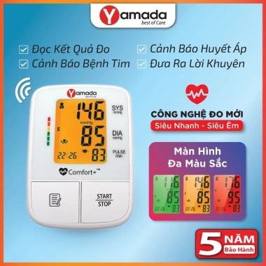 Máy đo huyết áp điện tử Yamada 6.191 – Màn hình màu, đo nhanh Comfort+ 760.000đ