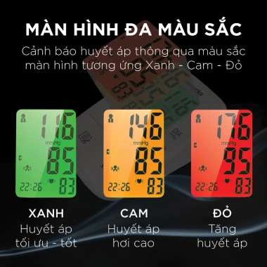 Máy đo huyết áp điện tử Yamada 6.191 – Màn hình màu, đo nhanh Comfort+ 760.000đ