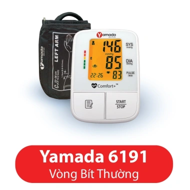 Máy đo huyết áp điện tử Yamada 6.191 – Màn hình màu, đo nhanh Comfort+ 760.000đ