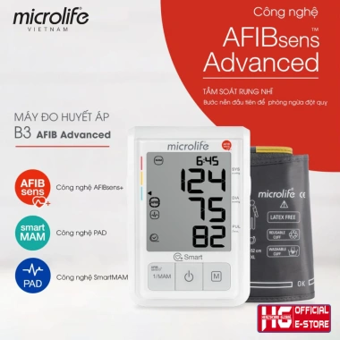 Máy Đo Huyết Áp Microlife B3 AFIB ADVANCED – Cảnh Báo Đột Quỵ, Đo Thông Minh, 2.18 Triệu 3 Máy Đo Huyết Áp Microlife B3 AFIB ADVANCED – Cảnh Báo Đột Quỵ, Đo Thông Minh, 2.18 Triệu 3
