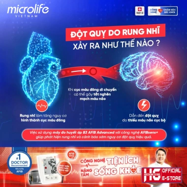 Máy Đo Huyết Áp Microlife B3 AFIB ADVANCED – Cảnh Báo Đột Quỵ, Đo Thông Minh, 2.18 Triệu