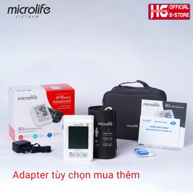 Máy Đo Huyết Áp Microlife B3 AFIB ADVANCED – Cảnh Báo Đột Quỵ, Đo Thông Minh, 2.18 Triệu