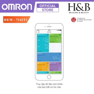 Máy Đo Huyết Áp Omron HEM-7.142T2 Bắp Tay Bluetooth - Kết Nối Smartphone, Bảo Hành 5 Năm, Giá 1.060.000₫