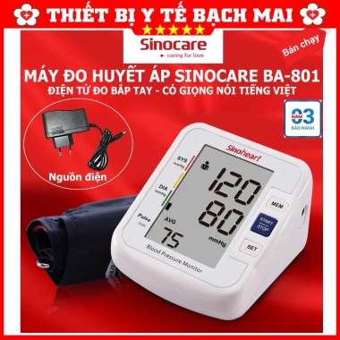 Máy Đo Huyết Áp Sinocare Sinoheart BA-801 Công Nghệ Đức Giá Rẻ 93.000₫ 9