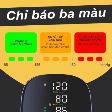 Máy đo huyết áp tự động WEB360 – Giọng nói, đo nhịp tim cổ tay, cảnh báo bất thường 6 Máy đo huyết áp tự động WEB360 – Giọng nói, đo nhịp tim cổ tay, cảnh báo bất thường 6