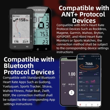Máy đo nhịp tim ROCKBROS Bluetooth ANT+ IPX67 - Độ bền lâu, chống nước, giá ưu đãi 989.288đ 9