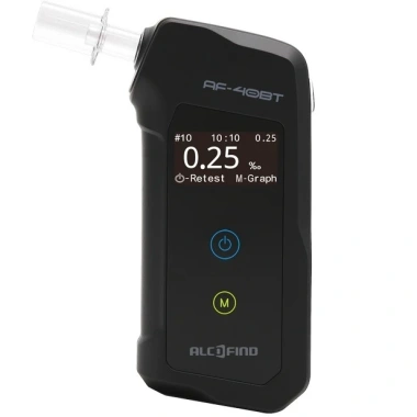 Máy đo nồng độ cồn Alcofind Hàn Quốc AF-40BT Plus kèm 06 đầu thổi, bảo hành 12 tháng, giá 6.318.000₫