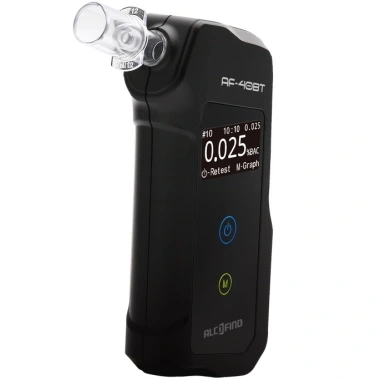 Máy đo nồng độ cồn Alcofind Hàn Quốc AF-40BT Plus kèm 06 đầu thổi, bảo hành 12 tháng, giá 6.318.000₫