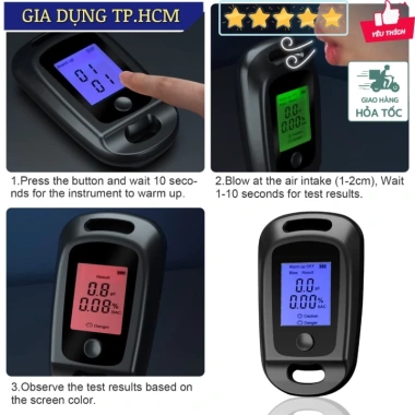 Máy đo nồng độ cồn hơi thở chuẩn, độ chính xác cao - Giá ưu đãi 885.271 VND