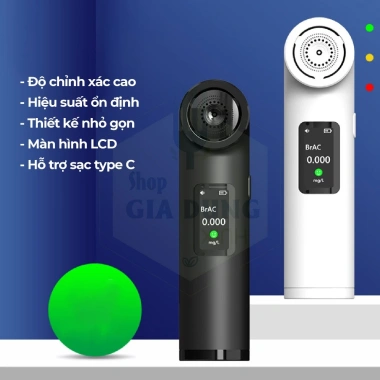 Máy đo nồng độ cồn không tiếp xúc H09 - Nhỏ gọn, đo chính xác trong 10s, LED hiển thị, sạc pin, giá ưu đãi 350.000₫ 5