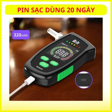 Máy đo nồng độ cồn RD 99% ROHS - Thổi nhanh, an toàn lái xe, bảo hành 12 tháng, giá ưu đãi 2.45 triệu