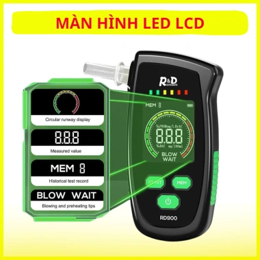 Máy đo nồng độ cồn RD 99% ROHS - Thổi nhanh, an toàn lái xe, bảo hành 12 tháng, giá ưu đãi 2.45 triệu