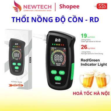 Máy đo nồng độ cồn RD - Thổi nhanh, chuẩn 99% ROHS, an toàn lái xe, bảo hành 12 tháng, giá ưu đãi 2,5 triệu