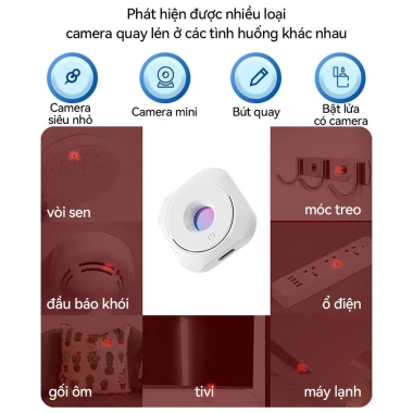 Máy dò ống kính ẩn – Chống nhìn trộm, phát hiện camera, giá chỉ 59.000₫