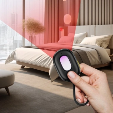 Máy dò ống kính ẩn - Thiết bị phát hiện camera, báo động an ninh cửa & cửa sổ, âm sáng, 120.000₫